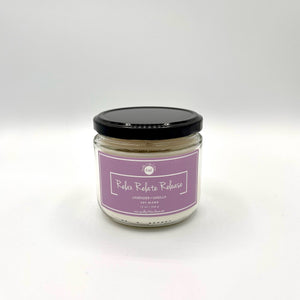 12 oz glass jar candle with cotton wicks and soy blend wax, designed to enhance self-care and relaxation. Lavender colored label reads 'Relax Relate Release'. Fragrance is a soothing blend of lavender and vanilla, perfect for calming the senses and complementing your self-care routine.